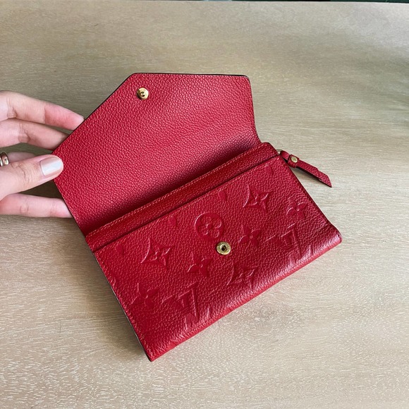 Louis Vuitton Empreinte Curieuse Leather Wallet Red Cerise SP1175 - Picture 3 of 15